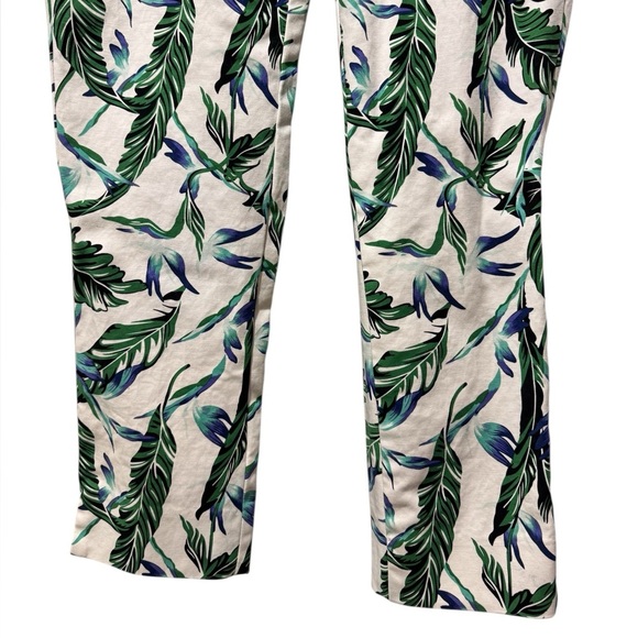 Kenar Tropical Leaf Print Women’s Pants Size 6 Tropical Resortwear Beach Vacay - Picture 4 of 15